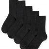 M&S Collection 5pk Of Ribbed School Socks -SCHOOL UNIFORM Sales FD 4 T64 3542 Y0 X EC 0