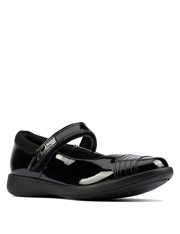 CLARKS Kids' Leather Riptape Mary Jane Shoes (Kid Shoe 10-2.5) 3 CLARKS Kids' Leather Riptape Mary Jane Shoes (Kid Shoe 10-2.5)