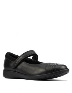 CLARKS Kids' Leather Riptape Mary Jane Shoes (Kid Size 10-2.5)