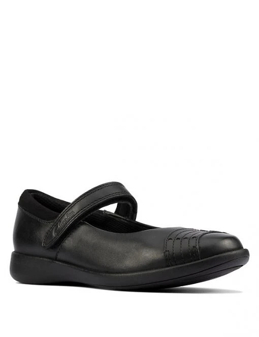 CLARKS Kids' Leather Riptape Mary Jane Shoes (Kid Size 10-2.5) -SCHOOL UNIFORM Sales SD 01 T94 3033 Y0 X EC 0