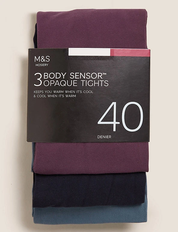 M&S Collection 3pk 40 Denier Body Sensor™ Tights 7 M&S Collection 3pk 40 Denier Body Sensor™ Tights - Image 5