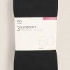 M&S Collection 3pk 60 Denier Supersoft Opaque Tights 2 M&S Collection 3pk 60 Denier Supersoft Opaque Tights -SCHOOL UNIFORM Sales SD 02 T60 2250 Y0 X EC 0