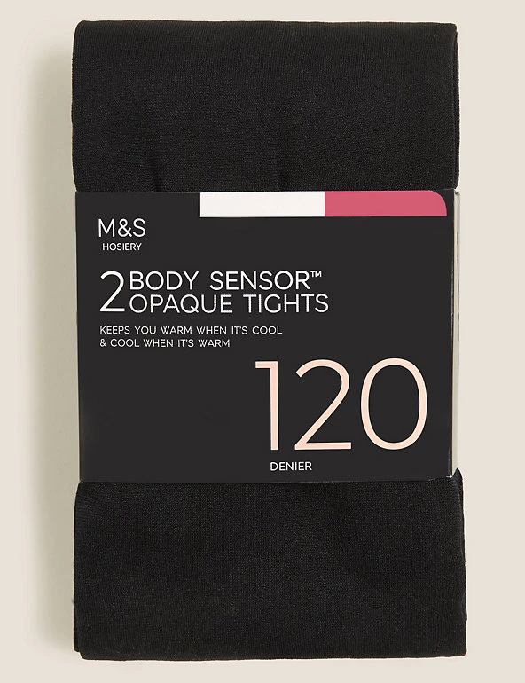 M&S Collection 2pk 120 Denier Body Sensor™ Tights 2 M&S Collection 2pk 120 Denier Body Sensor™ Tights