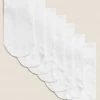 M&S Collection Socks & Tights 7pk Of Cotton Rich Trainer Liner Socks -SCHOOL UNIFORM Sales SD 04 T64 1802B Z0 X EC 0