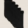 M&S Collection Socks & Tights 5pk Of Frill Trainer Liners -SCHOOL UNIFORM Sales SD 04 T64 2013S Y0 X EC 0
