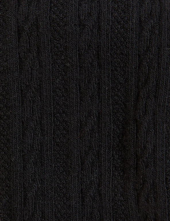 M&S Collection 3pk Of Cable Knit Tights 4 M&S Collection 3pk Of Cable Knit Tights - Image 2