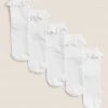 M&S Collection 5pk Cotton Rich Frill School Socks 2 M&S Collection 5pk Cotton Rich Frill School Socks -SCHOOL UNIFORM Sales SD 04 T64 2059S Z0 X EC 0