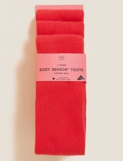 M&S Collection Socks & Tights 3pk Of Body Sensor™ School Tights