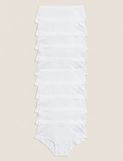 M&S Collection Underwear 10pk Cotton Rich With Stretch Shorts (2-16 Yrs)