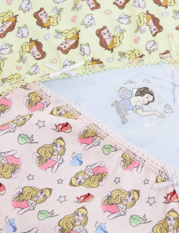 M&S Collection Underwear 5pk Pure Cotton Disney Princess™ Knickers (2-12 Yrs) 4 M&S Collection Underwear 5pk Pure Cotton Disney Princess™ Knickers (2-12 Yrs) - Image 2