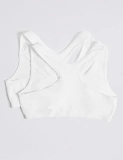 M&S Collection Underwear 2pk Seamfree Crop Tops (9-16 Yrs) 5 M&S Collection Underwear 2pk Seamfree Crop Tops (9-16 Yrs) -SCHOOL UNIFORM Sales SD 04 T71 3374 Z0 X EC 1