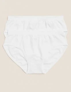 M&S Collection Underwear 2pk Seamfree Bikini Knickers (6-16 Yrs) -SCHOOL UNIFORM Sales SD 04 T71 3478S Z0 X EC 0