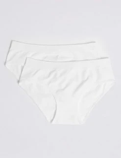 M&S Collection Underwear 2pk Seamfree Bikini Knickers (6-16 Yrs) -SCHOOL UNIFORM Sales SD 04 T71 3478S Z0 X EC 1