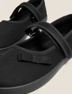 M&S Collection Footwear Kids' Riptape Plimsoll School Shoes (7 Small - 4 Large) -SCHOOL UNIFORM Sales SD 04 T72 2121B Y0 X EC 2