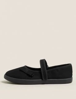 M&S Collection Footwear Kids' Riptape Plimsoll School Shoes (7 Small - 4 Large) -SCHOOL UNIFORM Sales SD 04 T72 2121B Y0 X EC 4