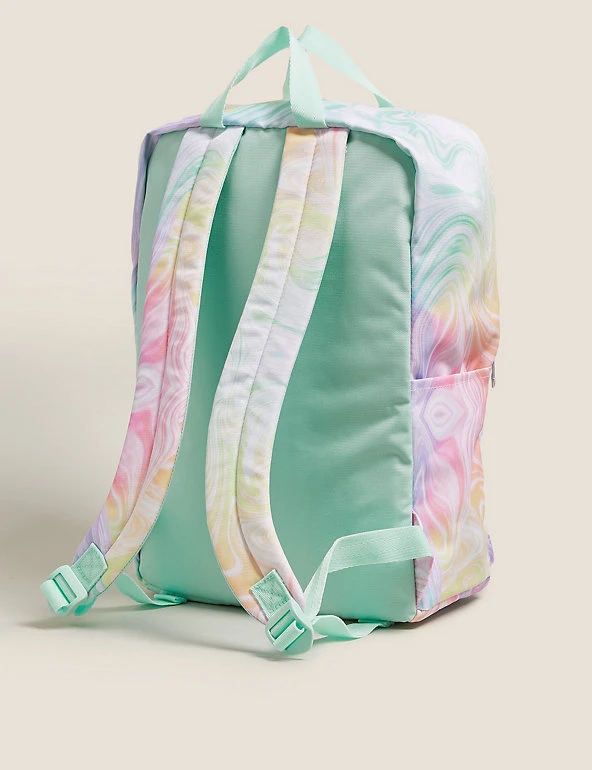 M&S Collection Accessories Kids' Water Repellent Marble Print School Backpack 5 M&S Collection Accessories Kids' Water Repellent Marble Print School Backpack - Image 3