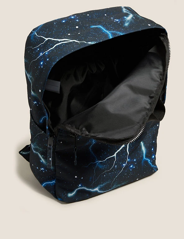 M&S Collection Accessories Kids' Water Repellent Lightning Backpack 7 M&S Collection Accessories Kids' Water Repellent Lightning Backpack - Image 5
