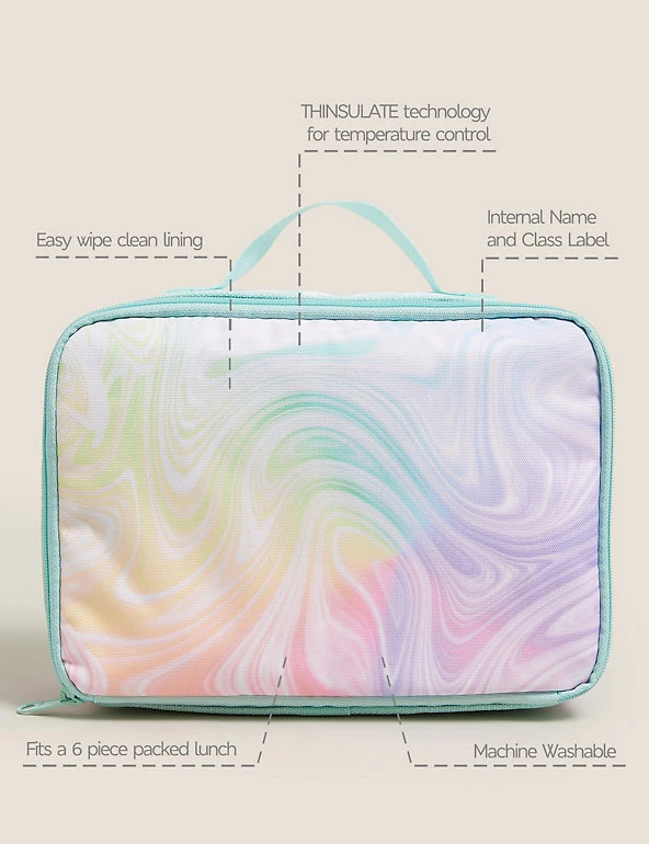 M&S Collection Lunchboxes Kids' Marble Print Lunch Box 4 M&S Collection Lunchboxes Kids' Marble Print Lunch Box - Image 2