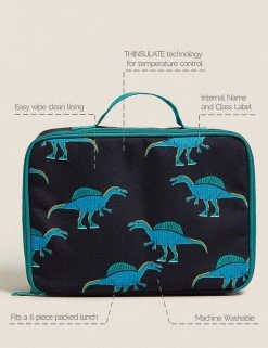 M&S Collection Lunchboxes Kids' Dinosaur Print Lunch Box 9 M&S Collection Lunchboxes Kids' Dinosaur Print Lunch Box -SCHOOL UNIFORM Sales SD 04 T72 7026J F0 X EC 90