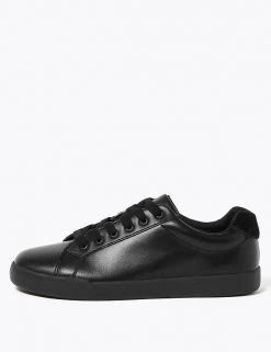 M&S Collection Footwear Kids' Leather Freshfeet™ Trainers (13 Small - 9 Large) -SCHOOL UNIFORM Sales SD 04 T72 8464B Y0 X EC 1