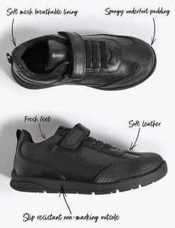 M&S Collection Kids’ Leather Riptape School Shoes (8 Small - 1.5 Large) 8 M&S Collection Kids’ Leather Riptape School Shoes (8 Small - 1.5 Large) -SCHOOL UNIFORM Sales SD 04 T72 8546B Y0 X EC 90