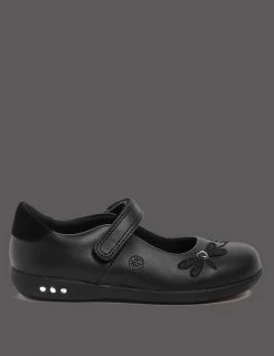 M&S Collection Kids’ Leather Flashing Light School Shoes (8 Small -1 Large) -SCHOOL UNIFORM Sales SD 04 T72 8649B Y0 X EC 4
