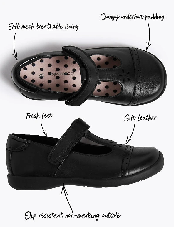 M&S Collection Kids’ Leather T-Bar School Shoes (8 Small - 1 Large) 4 M&S Collection Kids’ Leather T-Bar School Shoes (8 Small - 1 Large) - Image 2
