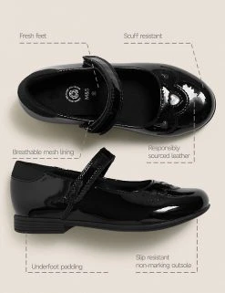 M&S Collection Kids' Leather Riptape School Shoes (8 Small - 1 Large) 9 M&S Collection Kids' Leather Riptape School Shoes (8 Small - 1 Large) -SCHOOL UNIFORM Sales SD 04 T72 8665B Y0 X EC 90