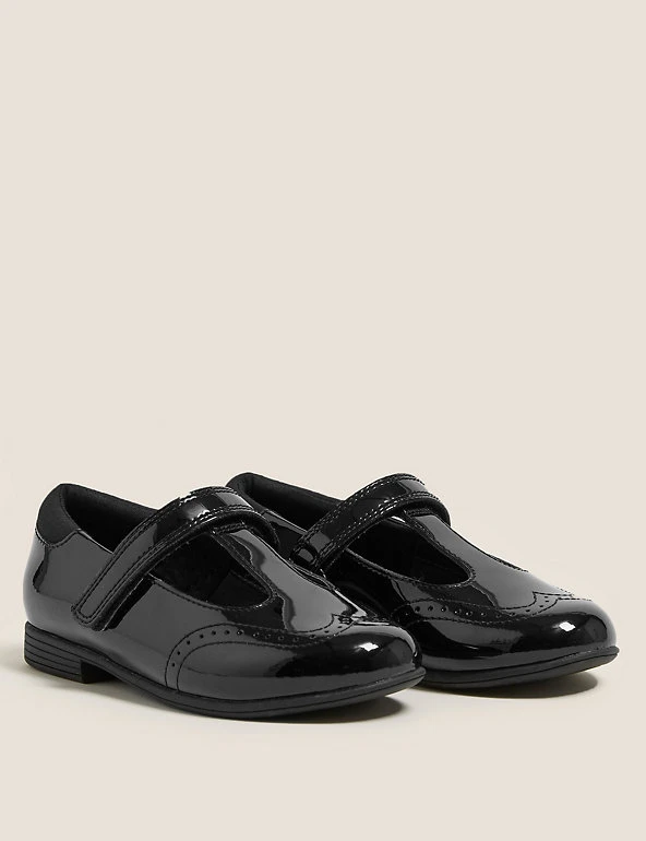 M&S Collection Kids' Leather Freshfeet™ T Bar School Shoes (8 Small - 1 Large) 3 M&S Collection Kids' Leather Freshfeet™ T Bar School Shoes (8 Small - 1 Large)
