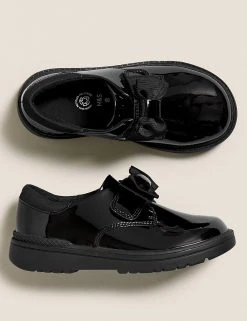 M&S Collection Kids' Leather Freshfeet™ Bow School Shoes (8 Small - 1 Large) 10 M&S Collection Kids' Leather Freshfeet™ Bow School Shoes (8 Small - 1 Large) -SCHOOL UNIFORM Sales SD 04 T72 8668B Y0 X EC 1