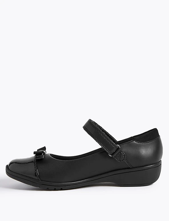M&S Collection Kids' Leather Wedge School Shoes (13 Small - 7 Large) 5 M&S Collection Kids' Leather Wedge School Shoes (13 Small - 7 Large) - Image 3