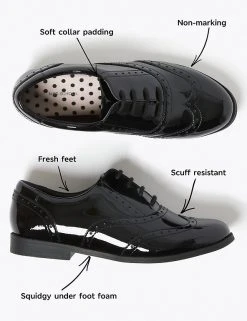 M&S Collection Kids' Leather Freshfeet™ School Shoes (13 Small - 7 Large) -SCHOOL UNIFORM Sales SD 04 T72 8756B Y0 X EC 90