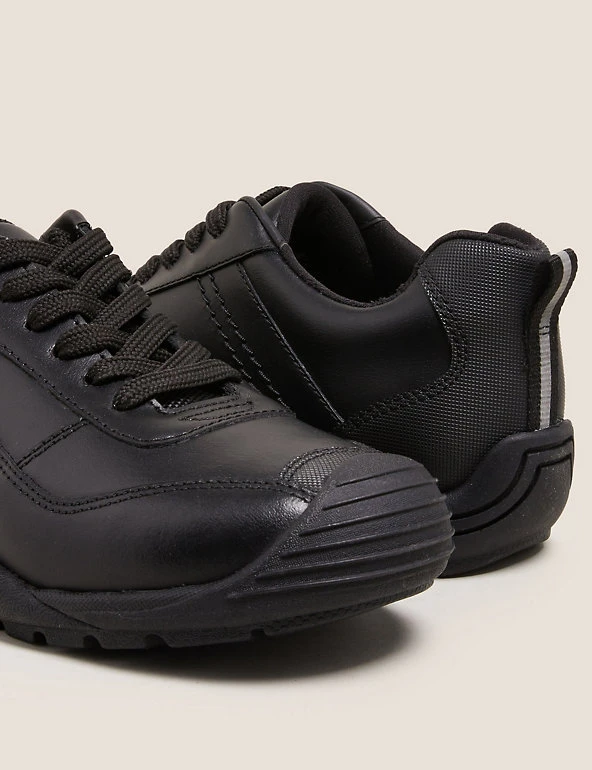 M&S Collection Kids' Leather Freshfeet™ Lace School Shoes (13 Small - 9 Large) 6 M&S Collection Kids' Leather Freshfeet™ Lace School Shoes (13 Small - 9 Large) - Image 4