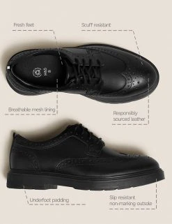 M&S Collection Kids' Leather Freshfeet™ School Shoes (13 Small - 9 Large) 9 M&S Collection Kids' Leather Freshfeet™ School Shoes (13 Small - 9 Large) -SCHOOL UNIFORM Sales SD 04 T72 8803B Y0 X EC 90