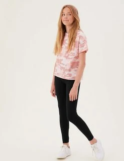 M&S Collection Cotton Rich Leggings With Stretch (2-16 Yrs) 9 M&S Collection Cotton Rich Leggings With Stretch (2-16 Yrs) -SCHOOL UNIFORM Sales SD 04 T74 3126V Y0 X EC 1