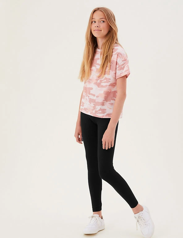 M&S Collection Cotton Rich Leggings With Stretch (2-16 Yrs) 5 M&S Collection Cotton Rich Leggings With Stretch (2-16 Yrs) - Image 3