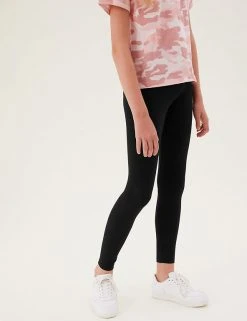 M&S Collection Cotton Rich Leggings With Stretch (2-16 Yrs) 10 M&S Collection Cotton Rich Leggings With Stretch (2-16 Yrs) -SCHOOL UNIFORM Sales SD 04 T74 3126V Y0 X EC 2