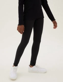 M&S Collection 5pk Cotton Rich Leggings With Stretch (6-16 Yrs) -SCHOOL UNIFORM Sales SD 04 T74 3128E Y0 X EC 2