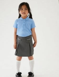 M&S Collection Skirts Girls' Embroided School Skirt (2-18 Yrs)