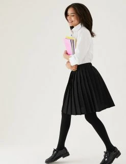 M&S Collection Skirts Girls' Easy Dressing Pull On School Skirt (2-16 Yrs)