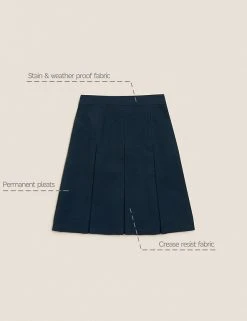 M&S Collection Skirts Girls' Slim Fit Permanent Pleats School Skirt (2-18 Yrs) -SCHOOL UNIFORM Sales SD 04 T76 0137 F0 X EC 90