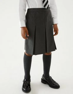 M&S Collection Skirts Girls' Slim Fit Permanent Pleats School Skirt (2-18 Yrs) -SCHOOL UNIFORM Sales SD 04 T76 0137 T0 X EC 1