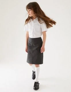 M&S Collection Skirts Girls' Pure Cotton Skin Kind™ School Skirt (2-18 Yrs)