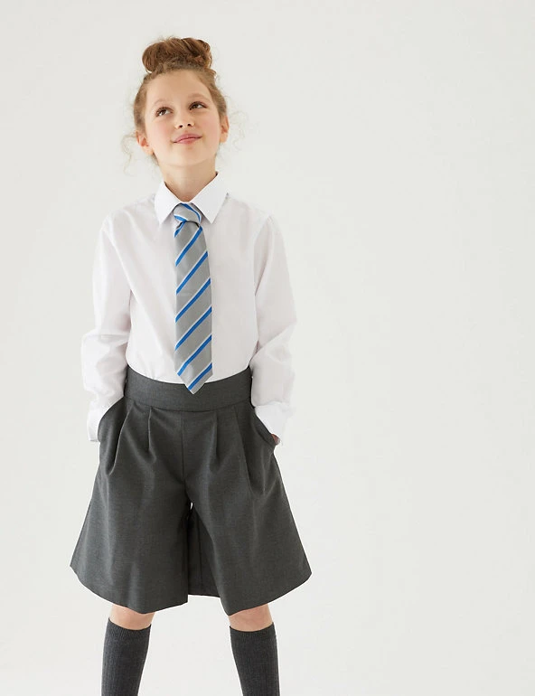 M&S Collection Trousers Girls' Pleat Front School Culottes (2-18 Yrs) 3 M&S Collection Trousers Girls' Pleat Front School Culottes (2-18 Yrs)