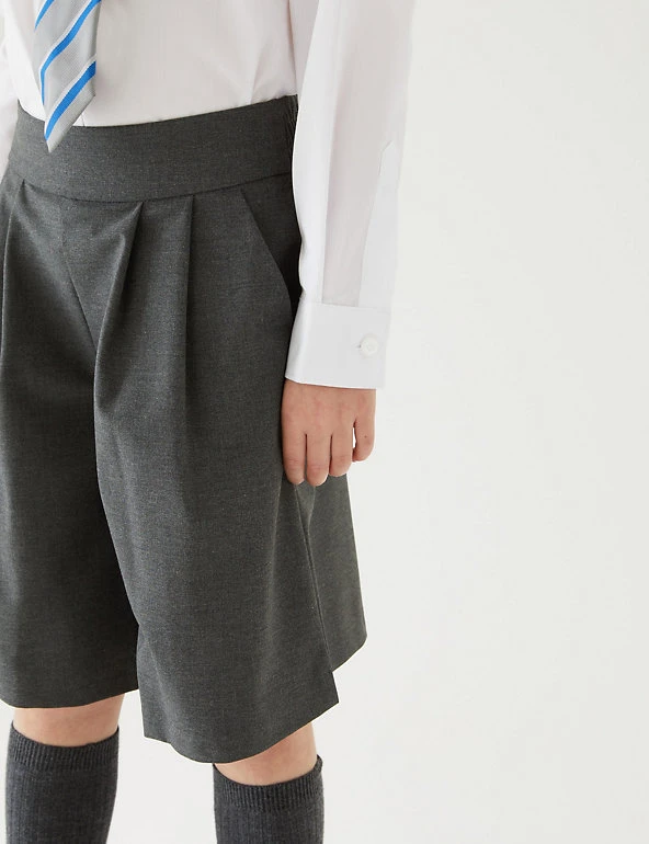 M&S Collection Trousers Girls' Pleat Front School Culottes (2-18 Yrs) 5 M&S Collection Trousers Girls' Pleat Front School Culottes (2-18 Yrs) - Image 3