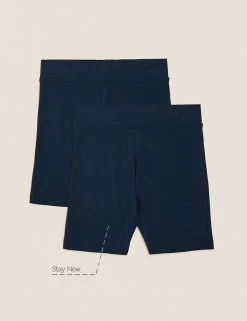 M&S Collection PE Kit 2pk Girls' Cotton With Stretch School Shorts (2-16 Yrs) 31 M&S Collection PE Kit 2pk Girls' Cotton With Stretch School Shorts (2-16 Yrs) -SCHOOL UNIFORM Sales SD 04 T76 1033 F4 X EC 90