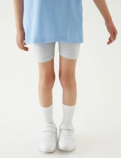 M&S Collection PE Kit 2pk Girls' Cotton With Stretch School Shorts (2-16 Yrs) 24 M&S Collection PE Kit 2pk Girls' Cotton With Stretch School Shorts (2-16 Yrs) -SCHOOL UNIFORM Sales SD 04 T76 1033 T0 X EC 1