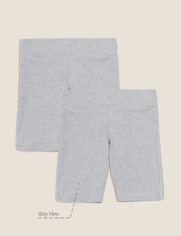 M&S Collection PE Kit 2pk Girls' Cotton With Stretch School Shorts (2-16 Yrs) 8 M&S Collection PE Kit 2pk Girls' Cotton With Stretch School Shorts (2-16 Yrs) - Image 6