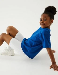 M&S Collection PE Kit 2pk Girls' Cotton With Stretch School Shorts (2-16 Yrs) 26 M&S Collection PE Kit 2pk Girls' Cotton With Stretch School Shorts (2-16 Yrs) -SCHOOL UNIFORM Sales SD 04 T76 1033 Z0 X EC 0