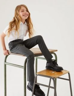 M&S Collection Girls' Skinny Leg Belted School Trousers (2-18 Yrs) 23 M&S Collection Girls' Skinny Leg Belted School Trousers (2-18 Yrs) -SCHOOL UNIFORM Sales SD 04 T76 1428 T0 X EC 0
